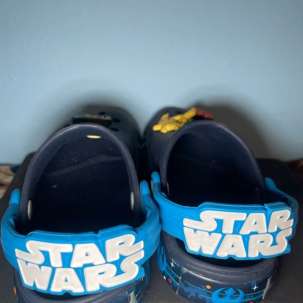 CROCS Blue Slippers with Perforated Design
